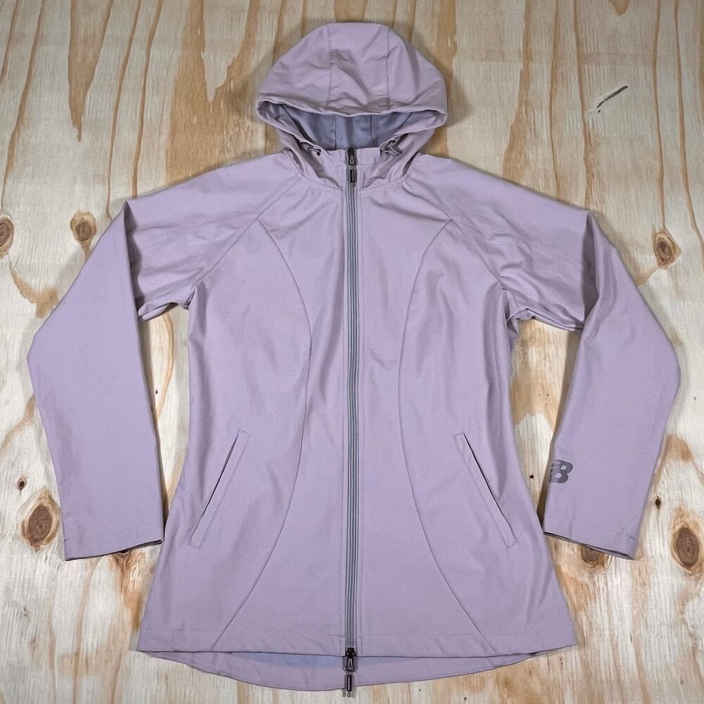 New Balance Softshell Hooded Water Resistant Jacket M Lavender Gorpcore Outdoors